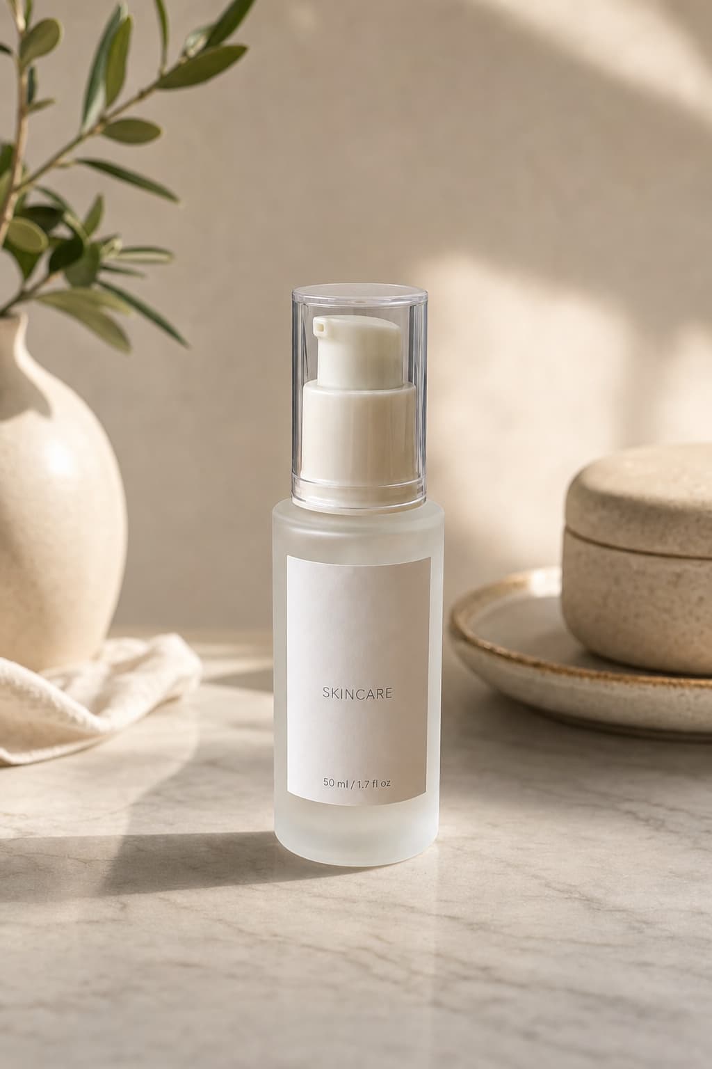 Skincare bottle, after
